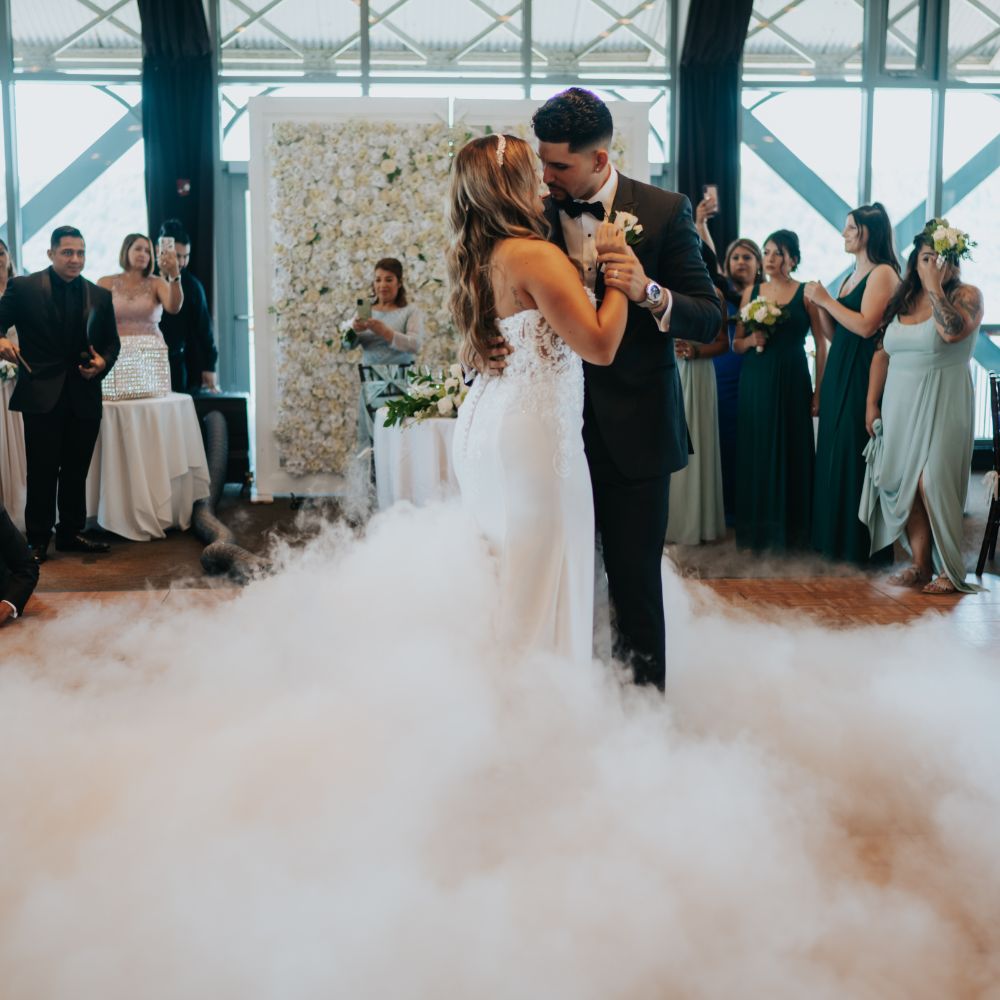 Newlyweds first dance in NJ wedding reception, cinematic wedding film